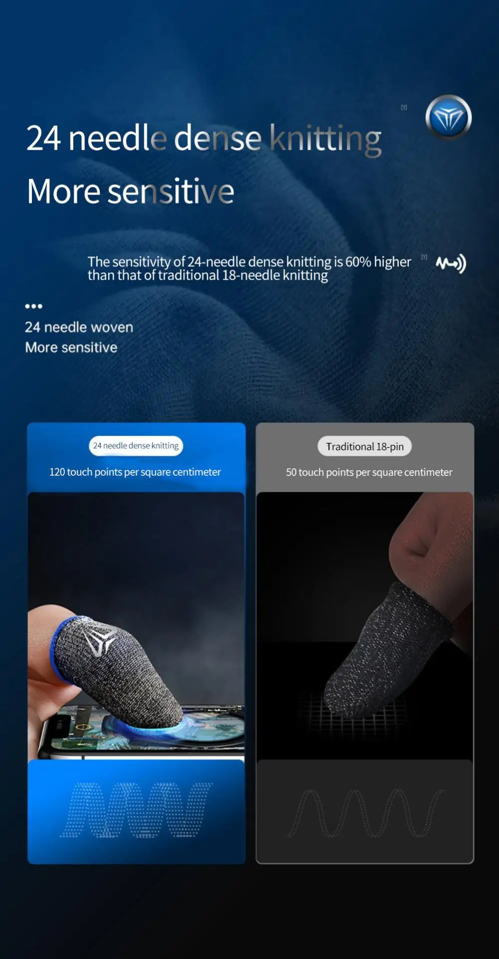 5pair(10pcs) Finger Sleeves Phone Gaming Hand Antiskid Controller Gloves Anti Sweat Breathable Seamless Touchscreen Finger Cover