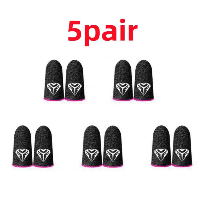 5pair(10pcs) Finger Sleeves Phone Gaming Hand Antiskid Controller Gloves Anti Sweat Breathable Seamless Touchscreen Finger Cover