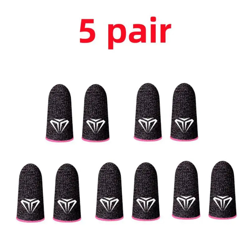 5pair(10pcs) Finger Sleeves Phone Gaming Hand Antiskid Controller Gloves Anti Sweat Breathable Seamless Touchscreen Finger Cover