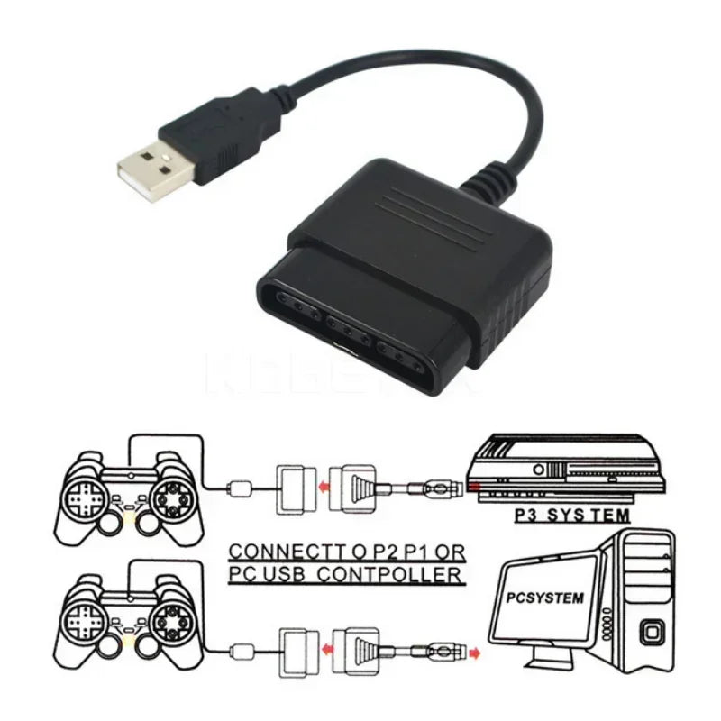 USB Adapter Converter Cable for Gaming Controller for PS2 To for PS3 PC Video Game Accessories