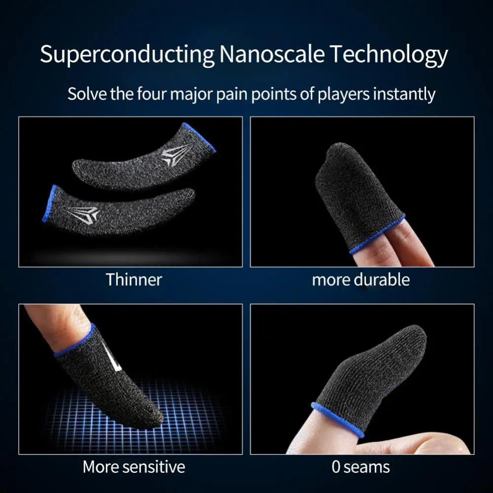 5pair(10pcs) Finger Sleeves Phone Gaming Hand Antiskid Controller Gloves Anti Sweat Breathable Seamless Touchscreen Finger Cover