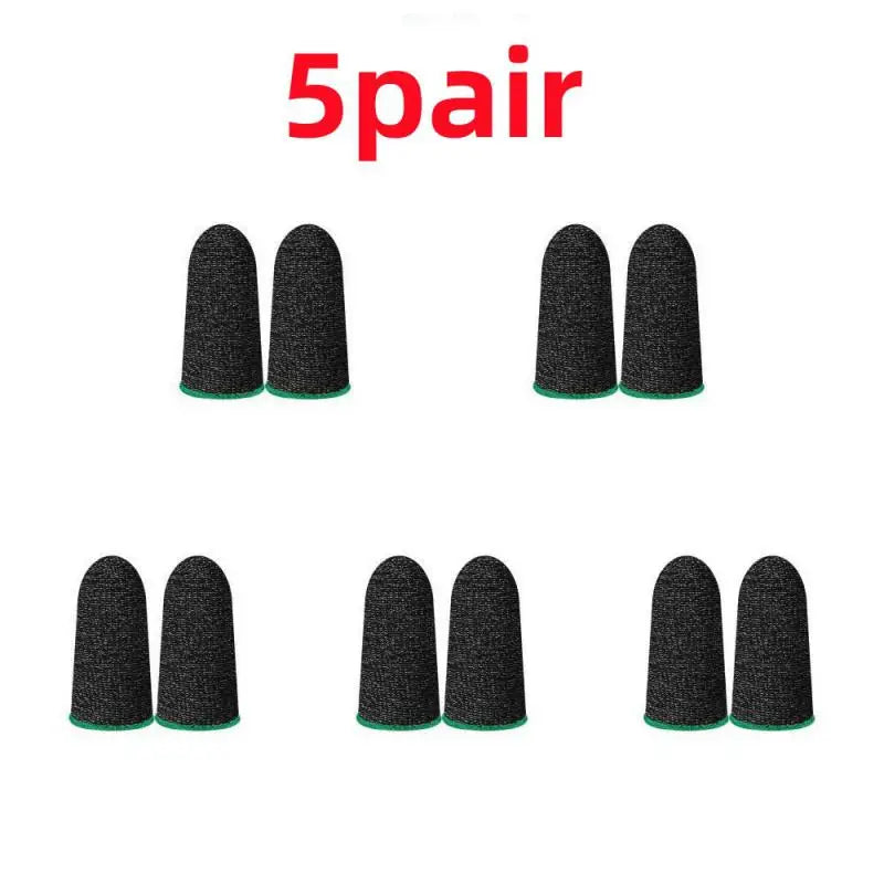 5pair(10pcs) Finger Sleeves Phone Gaming Hand Antiskid Controller Gloves Anti Sweat Breathable Seamless Touchscreen Finger Cover