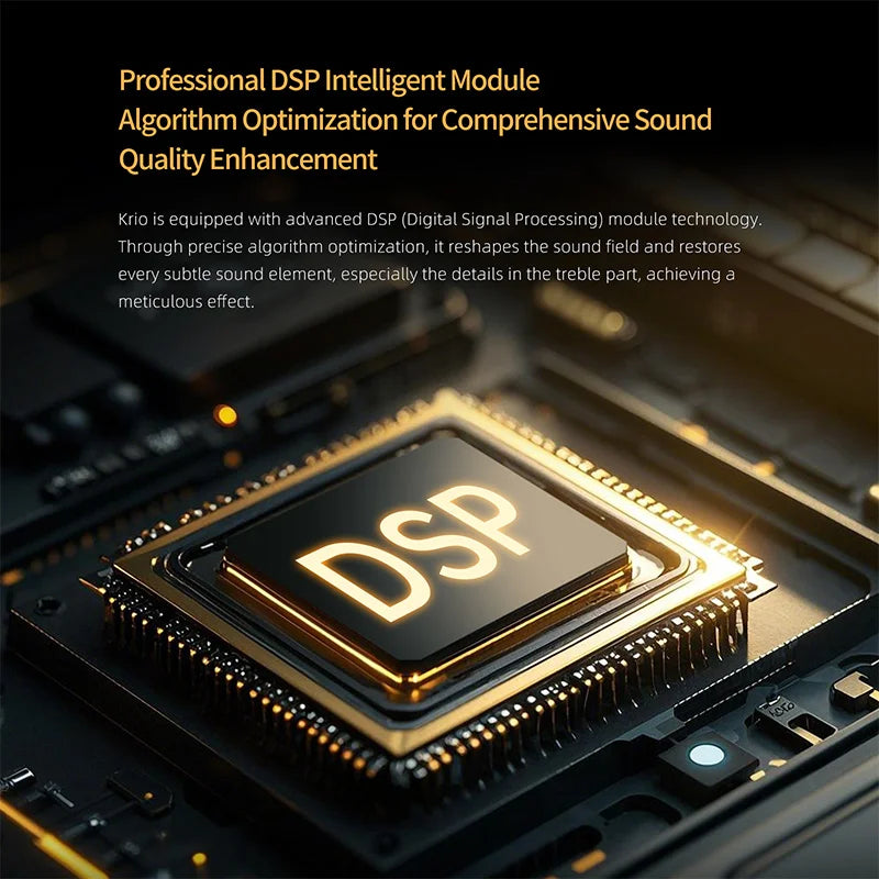 KZ Krio TWS Earbuds Bluetooth 6 Hybrid Microphones ANC LDAC APTX Dual Driver Lossless Earphones with Charging Case