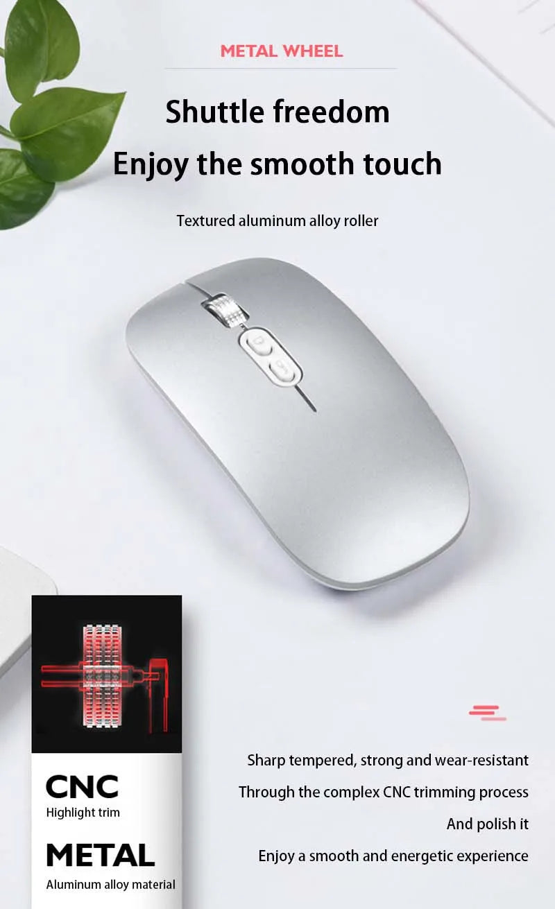 Xiaomi Dual Mode Mouse Wireless Bluetooth 1600 DPI Adjustable Rechargeable USB Mute Desktop Key Fashional Office Learning Mouses
