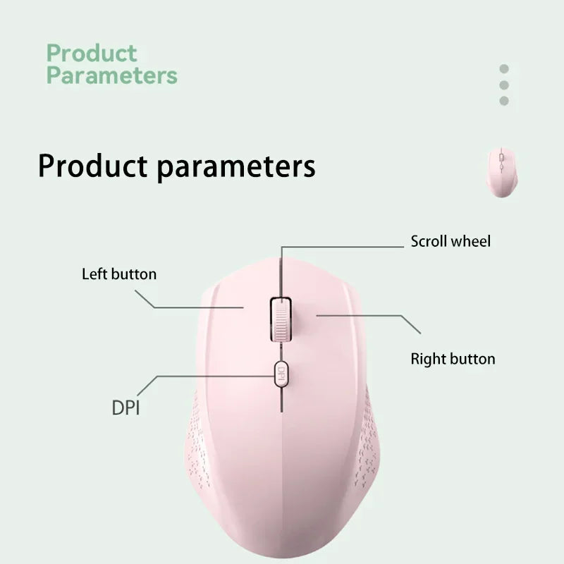 Xiaomi Wireless Mute Mouse Bluetooth 1600 Dpi 2.4Ghz Ergonomics Dual Model Type-C Rechargeable Mini Mouses For Pc Android Ios