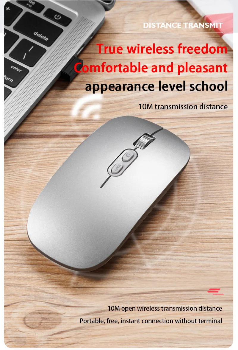 Xiaomi Dual Mode Mouse Wireless Bluetooth 1600 DPI Adjustable Rechargeable USB Mute Desktop Key Fashional Office Learning Mouses