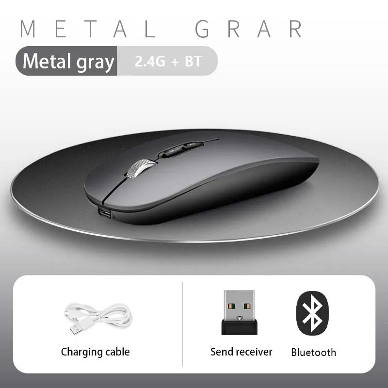 Xiaomi Dual Mode Mouse Wireless Bluetooth 1600 DPI Adjustable Rechargeable USB Mute Desktop Key Fashional Office Learning Mouses
