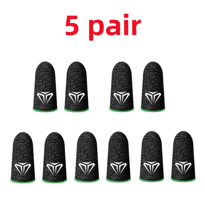 5pair(10pcs) Finger Sleeves Phone Gaming Hand Antiskid Controller Gloves Anti Sweat Breathable Seamless Touchscreen Finger Cover