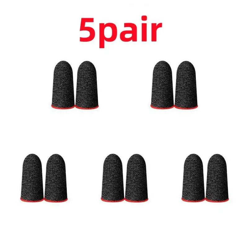 5pair(10pcs) Finger Sleeves Phone Gaming Hand Antiskid Controller Gloves Anti Sweat Breathable Seamless Touchscreen Finger Cover
