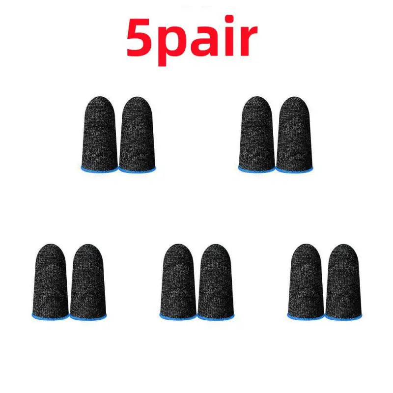 5pair(10pcs) Finger Sleeves Phone Gaming Hand Antiskid Controller Gloves Anti Sweat Breathable Seamless Touchscreen Finger Cover