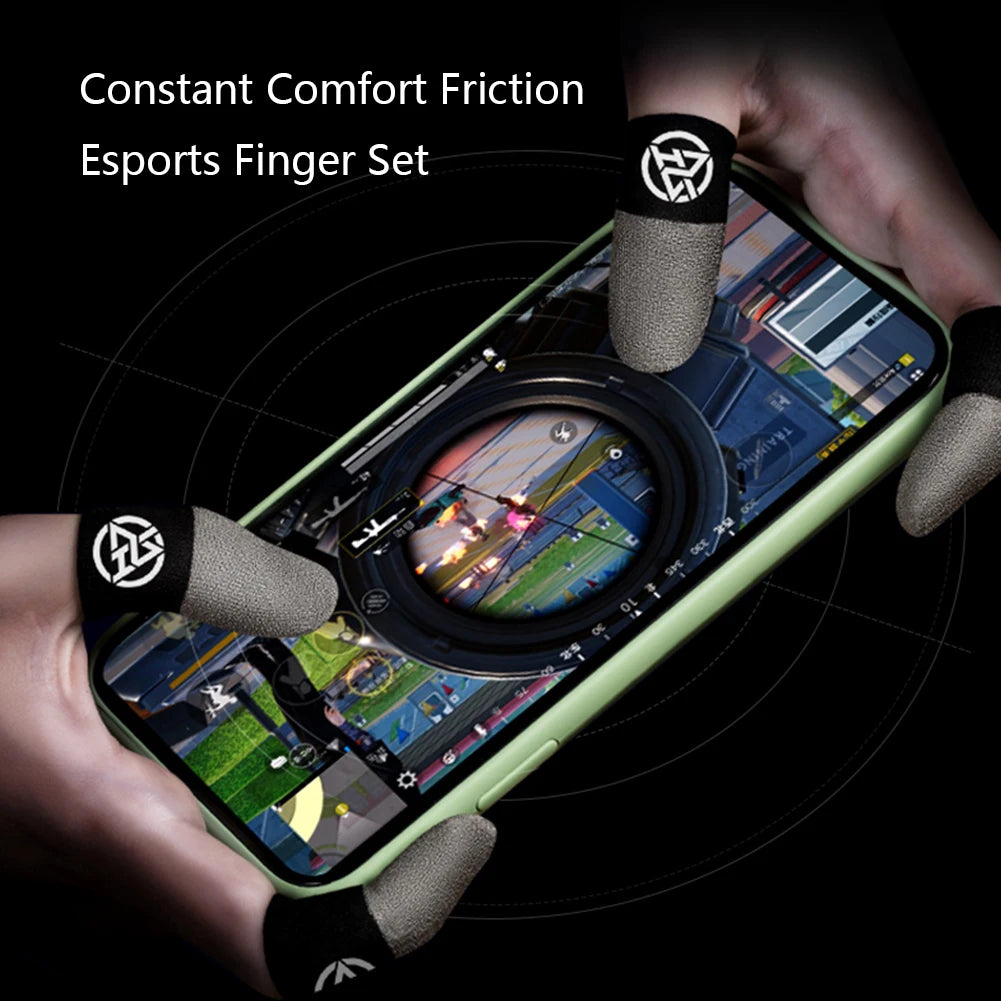 1/2 Pair Luminous Fingertips Breathable Game Finger Sleeve Finger Cots Cover Sensitive Mobile Touch Glove for PUBG Phone Games