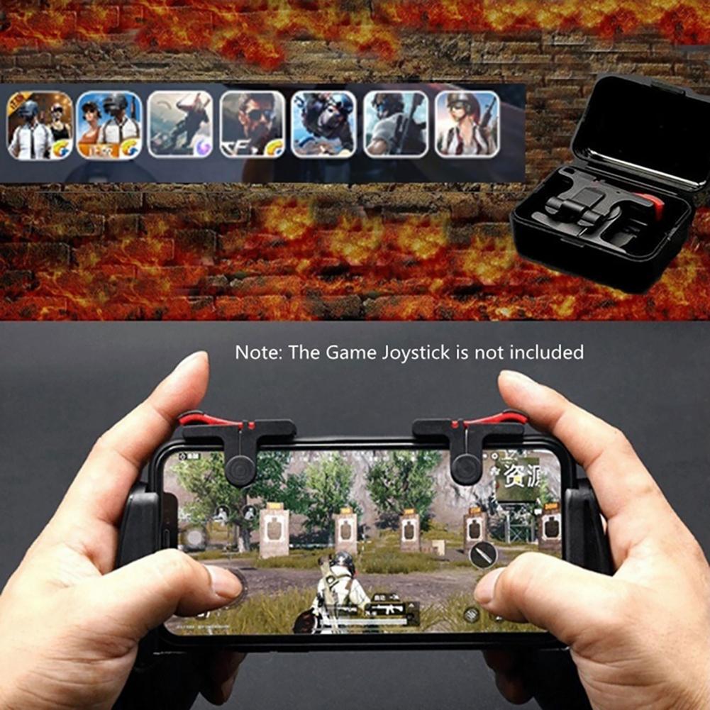1 Pair D9 Plastic Mobile Phone Holder Gaming Triggers Game Controllers Gamepad For PUBG Controller 6 Fingers Gamepad Joystick