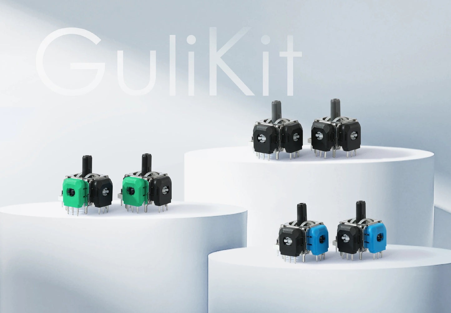 GuliKit TMR Electromagnetic Joystick with Stick Cap for PS4 PS5/PS5 Edge Gamepad for Switch Pro Xbox Series Controller Repair