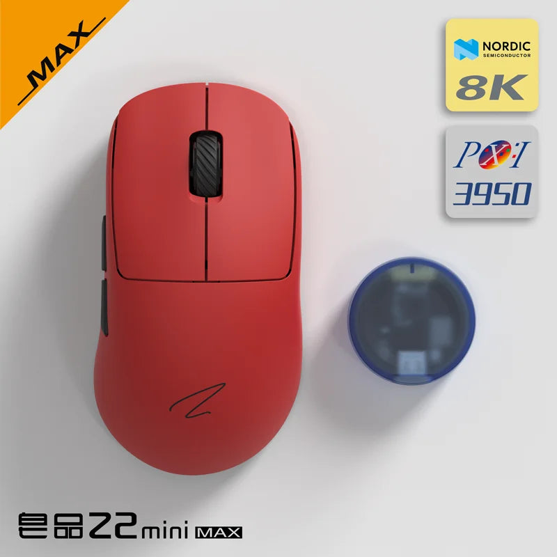 Zaopin Z2 Mini Max Wireless Mouse 4k/8k Bluetooth Tri Mode Paw3395/3950 Lightweight Ergonomics Low Latency Custom Gaming Mouse