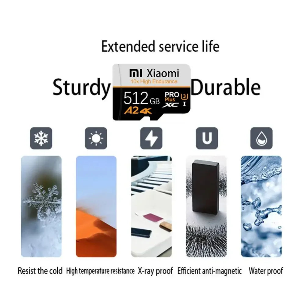 Mijia 2TB U3 Memory Card 1TB 512GB Micro TF SD Card 128GB 256GB U3 V30 4K Full HD TF Memory Flash Card For Phone/Computer