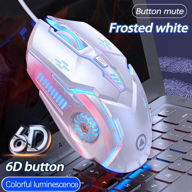 UTHAI G5 Six key 3200PDI wired illuminated gaming mouse, e-sports mechanical mute computer accessories