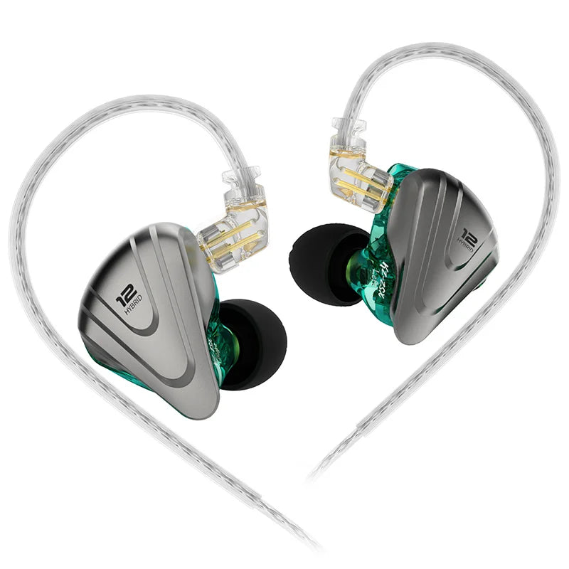 KZ ZSX Terminator Metal Headphones 5BA + 1DD Hybrid 12-driver HIFI Bass headphones In-ear monitoring and cancellation