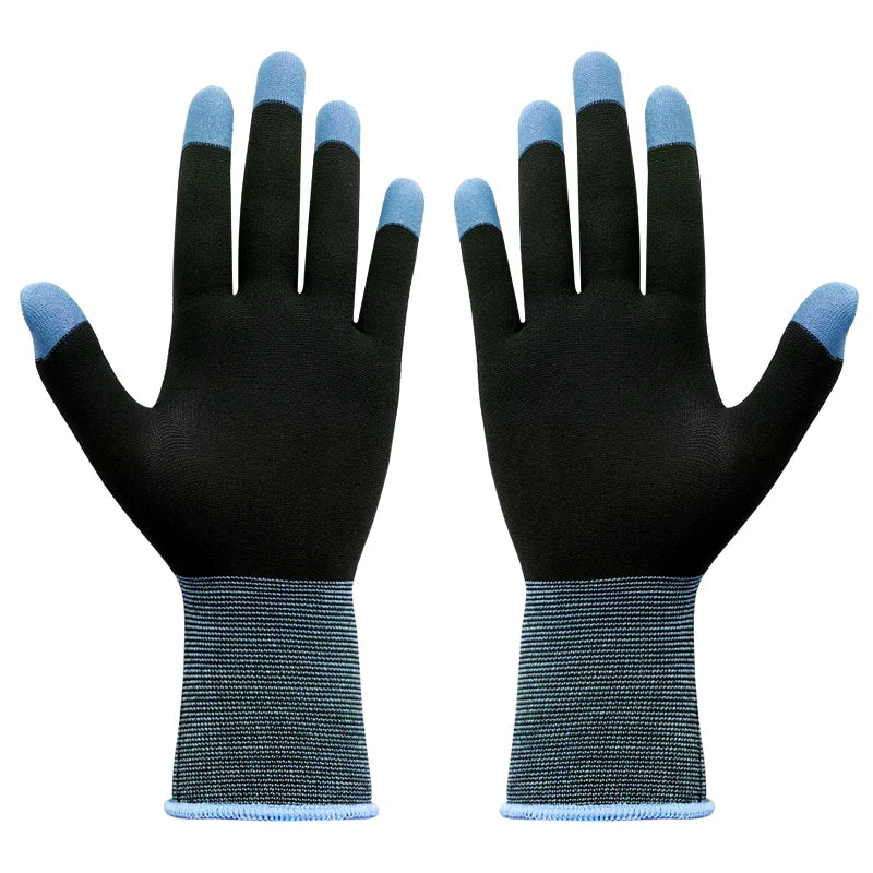 1 Pair Finger Sleeve Sweatproof Breathable Sensitive Gaming Touch Screen Fingertips Cover Thumb Gloves for PUBG Mobile Game