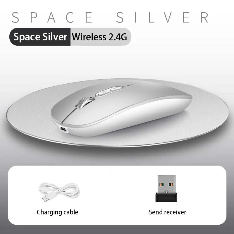 Xiaomi Dual Mode Mouse Wireless Bluetooth 1600 DPI Adjustable Rechargeable USB Mute Desktop Key Fashional Office Learning Mouses