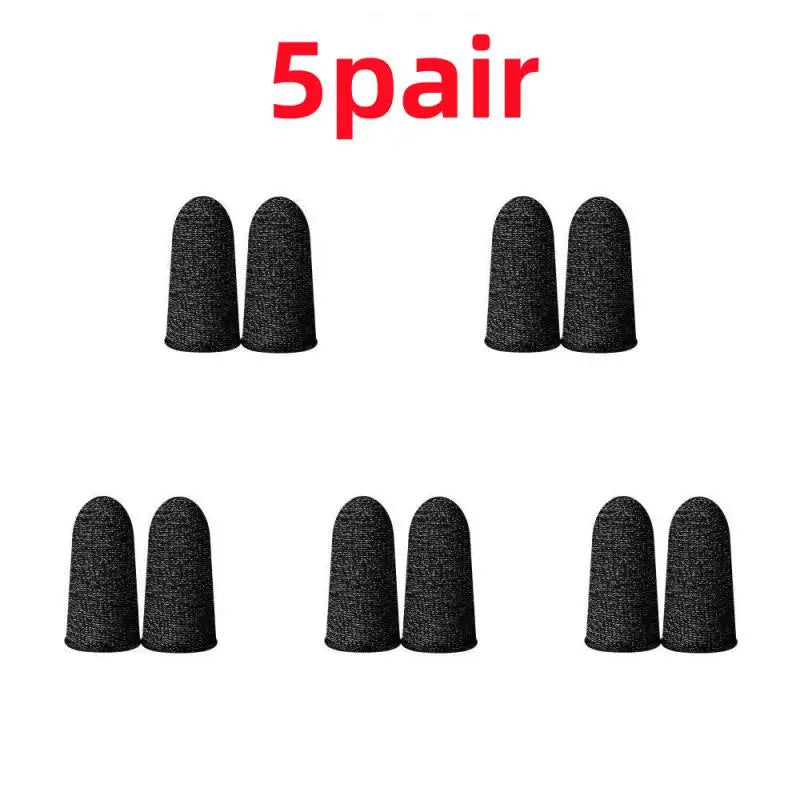 5pair(10pcs) Finger Sleeves Phone Gaming Hand Antiskid Controller Gloves Anti Sweat Breathable Seamless Touchscreen Finger Cover