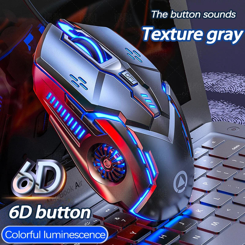 UTHAI G5 Six key 3200PDI wired illuminated gaming mouse, e-sports mechanical mute computer accessories
