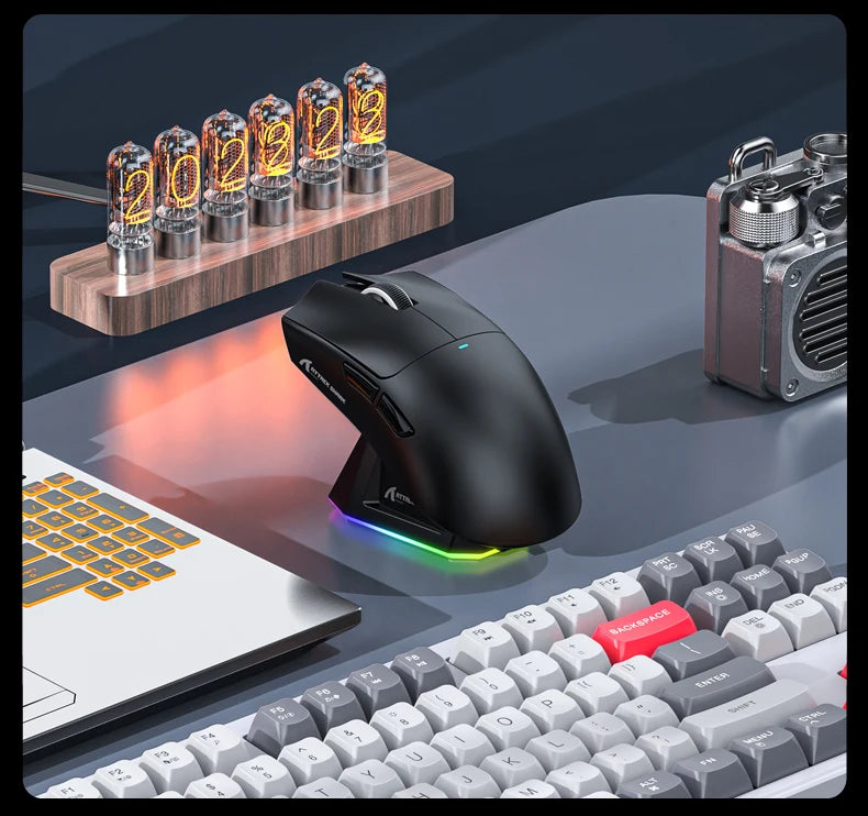 Attack Shark X11 Wireless Mouse,Tri-Mode Connection 2.4GHz/Wired/Bluetooth PAW3311 22000DPI 400IPS RGB PC Gaming Mouse