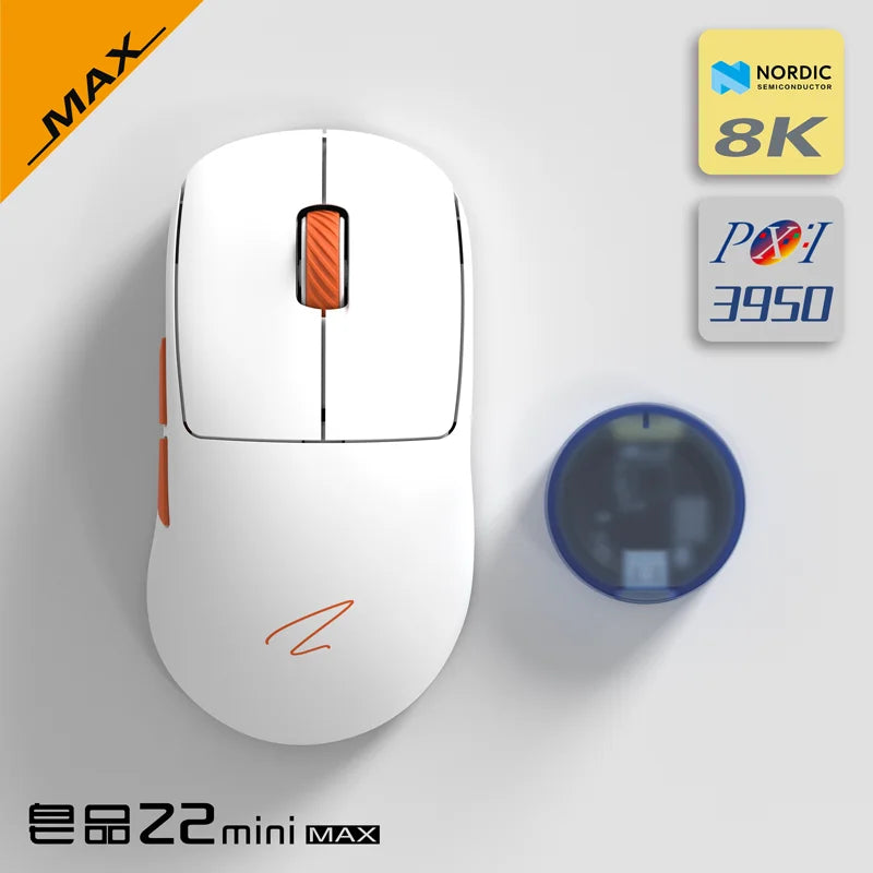 Zaopin Z2 Mini Max Wireless Mouse 4k/8k Bluetooth Tri Mode Paw3395/3950 Lightweight Ergonomics Low Latency Custom Gaming Mouse