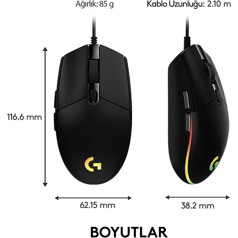 Original Logitech Gaming Mouse G102 USB Type A 8000 DPI PC / Mac / Laptop Laptop Accessories Mouse