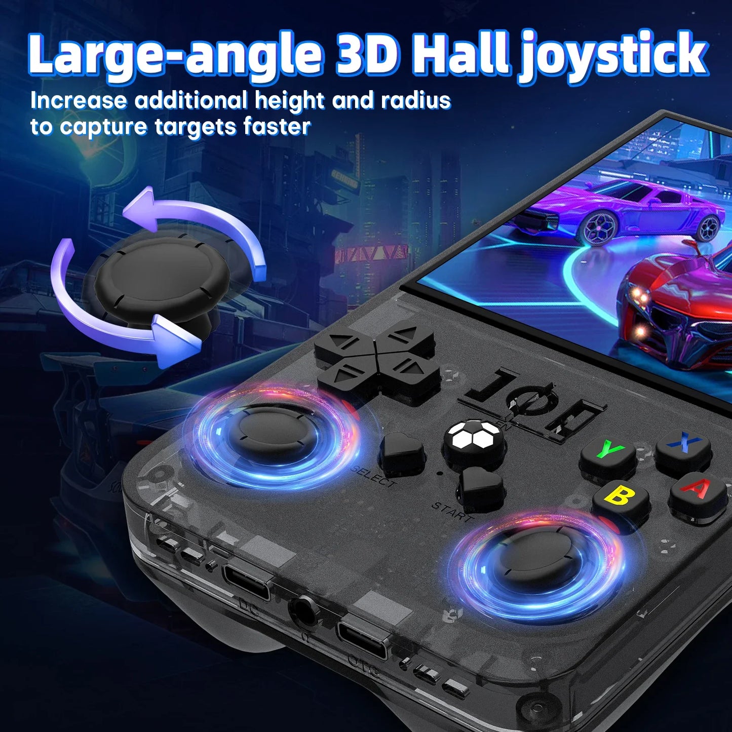 Open Source R36MAX Retro Handheld Game Console 64/128GB 4.0 Inch IPS Screen RK3326 Chip Portable Video Game Player Console Gift