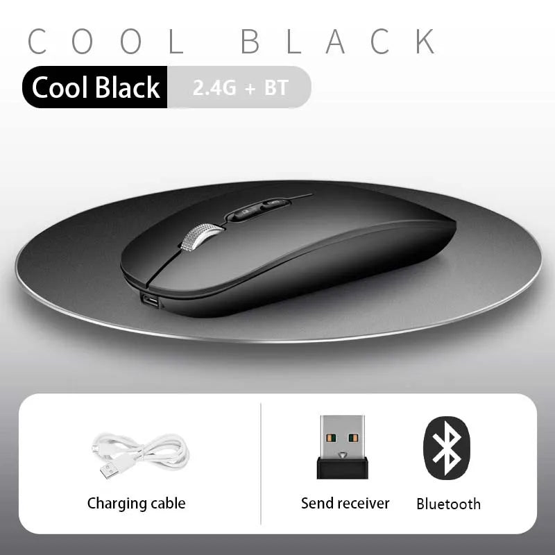 Xiaomi Dual Mode Mouse Wireless Bluetooth 1600 DPI Adjustable Rechargeable USB Mute Desktop Key Fashional Office Learning Mouses