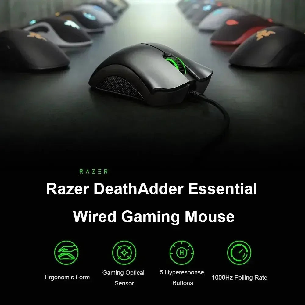 RAZER Venomous Mini Cable Gaming Competitive Mouse Special Edition 8500DPI Optical Sensor Light Cable Computer Periphera