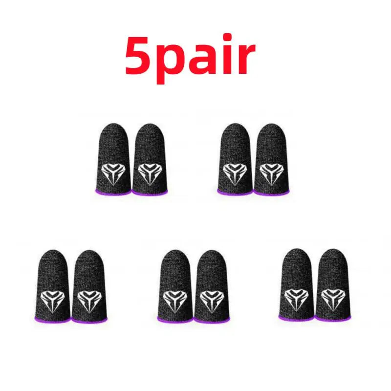 5pair(10pcs) Finger Sleeves Phone Gaming Hand Antiskid Controller Gloves Anti Sweat Breathable Seamless Touchscreen Finger Cover