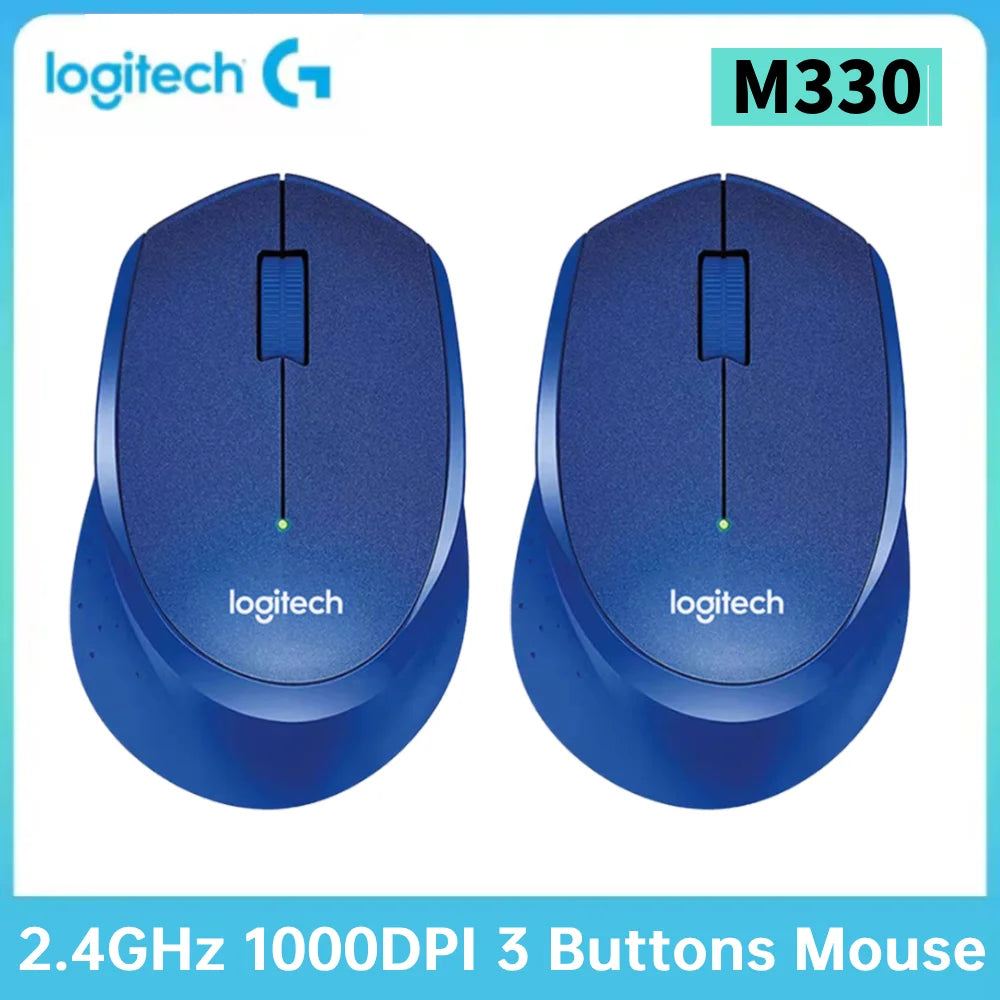 Logitech M330 2.4G Computer Wireless Mouse wi/ USB Receiver Gaming Mouse 1000 DPI Gaming Mice for PC Laptop Silent Mouse 2-10pcs