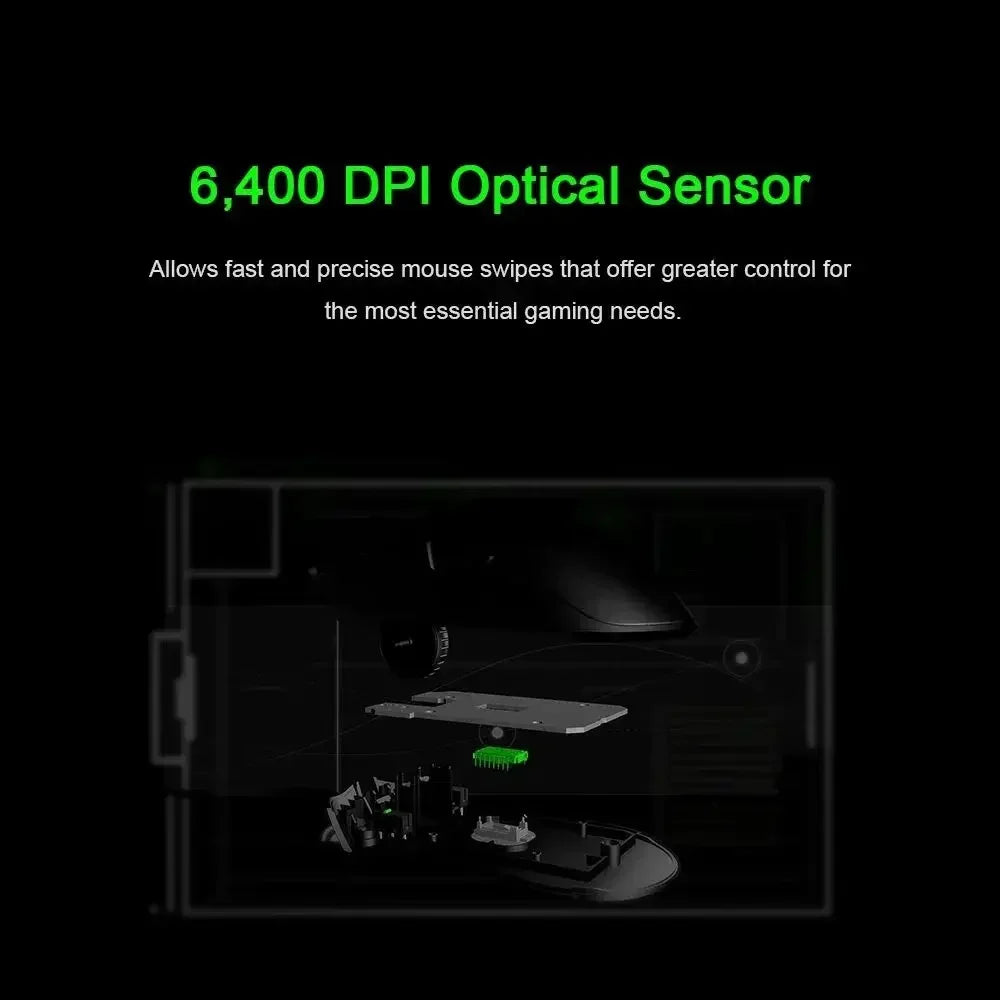 RAZER Venomous Mini Cable Gaming Competitive Mouse Special Edition 8500DPI Optical Sensor Light Cable Computer Periphera