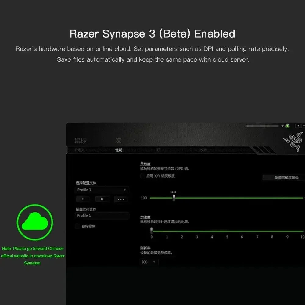 RAZER Venomous Mini Cable Gaming Competitive Mouse Special Edition 8500DPI Optical Sensor Light Cable Computer Periphera