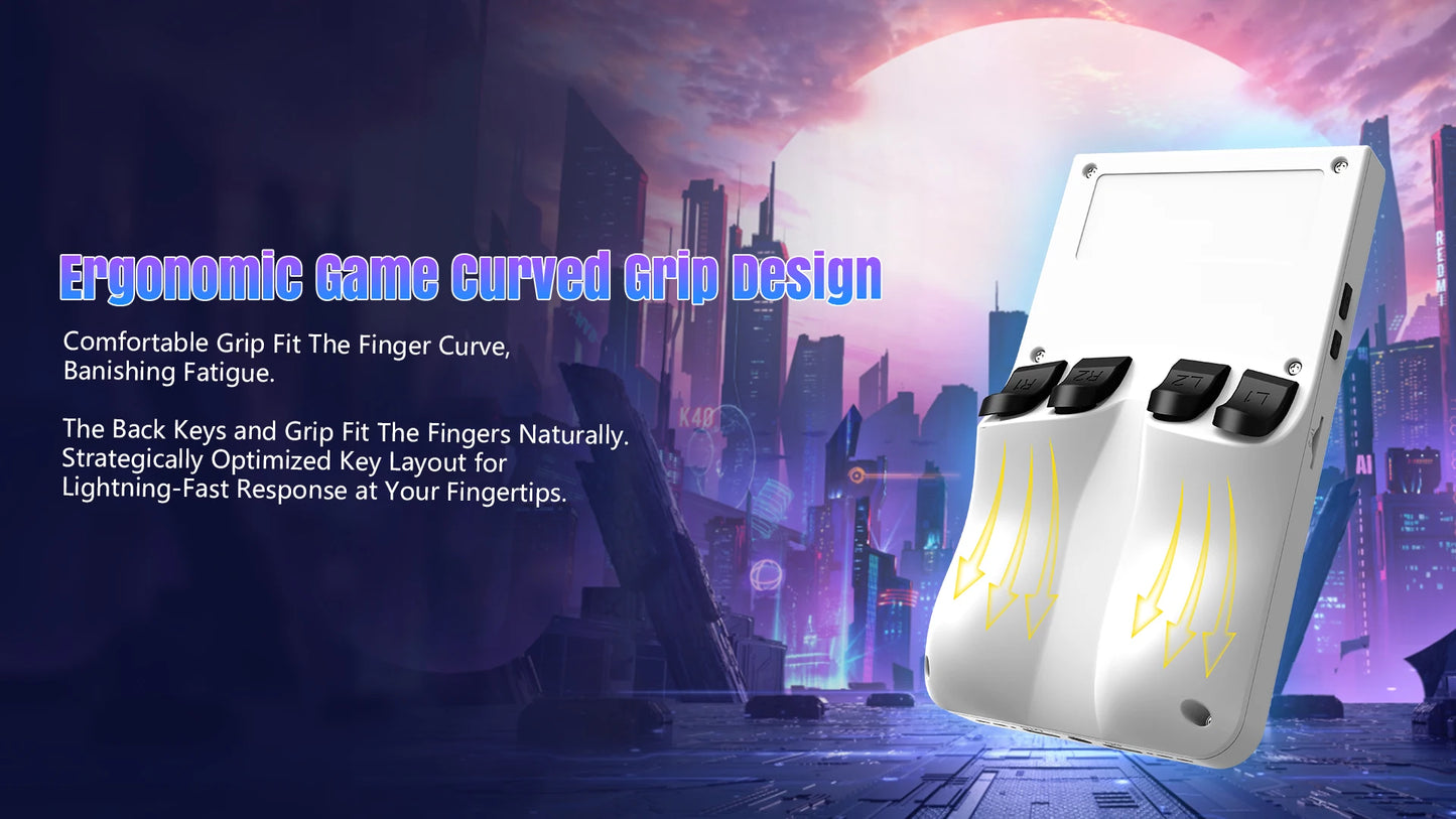 Open Source R36MAX Retro Handheld Game Console 64/128GB 4.0 Inch IPS Screen RK3326 Chip Portable Video Game Player Console Gift
