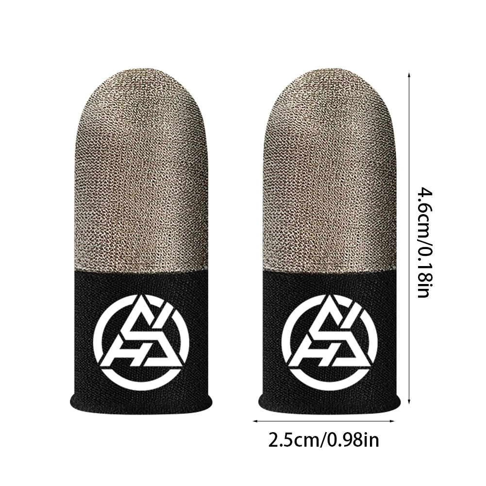 1/2 Pair Luminous Fingertips Breathable Game Finger Sleeve Finger Cots Cover Sensitive Mobile Touch Glove for PUBG Phone Games
