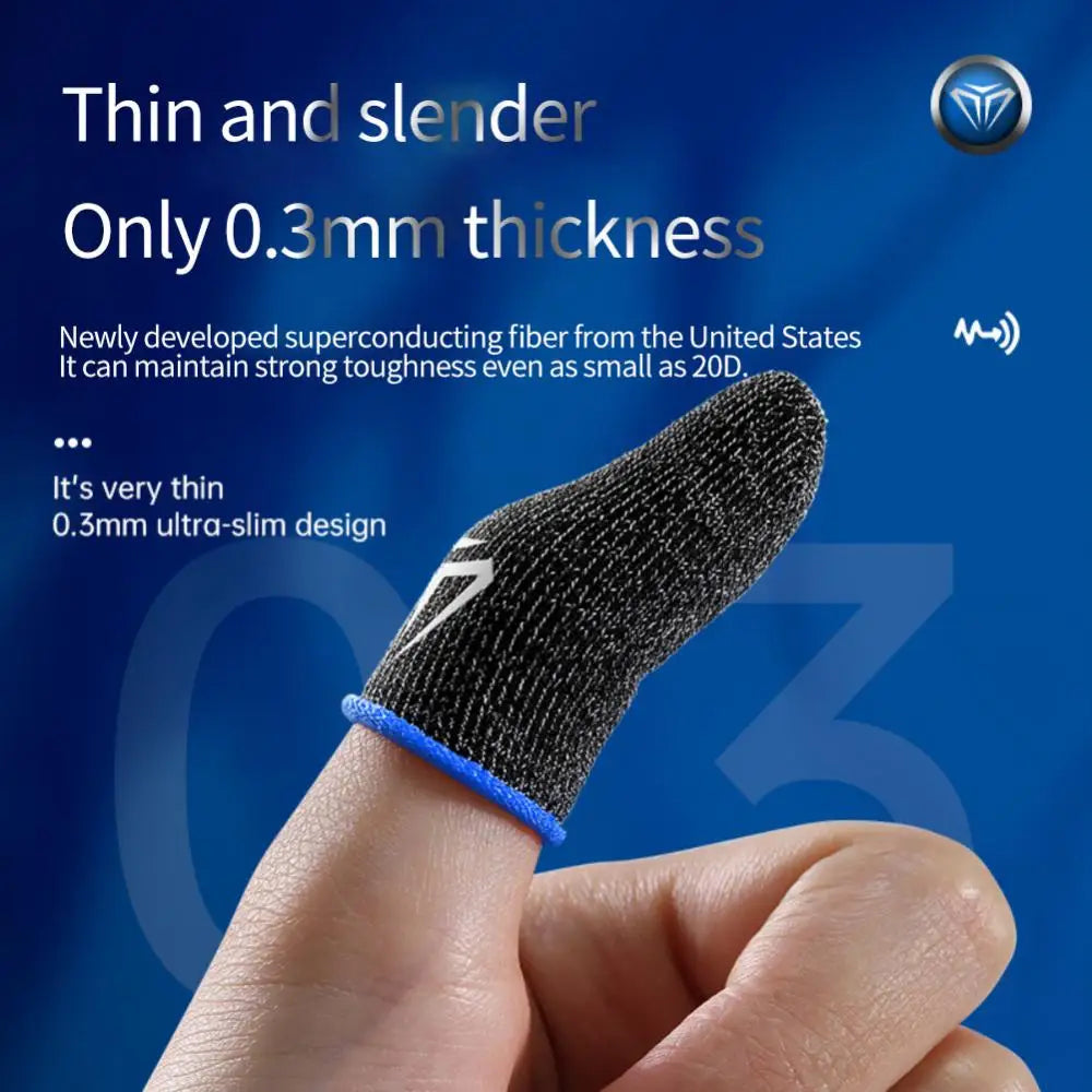 5pair(10pcs) Finger Sleeves Phone Gaming Hand Antiskid Controller Gloves Anti Sweat Breathable Seamless Touchscreen Finger Cover