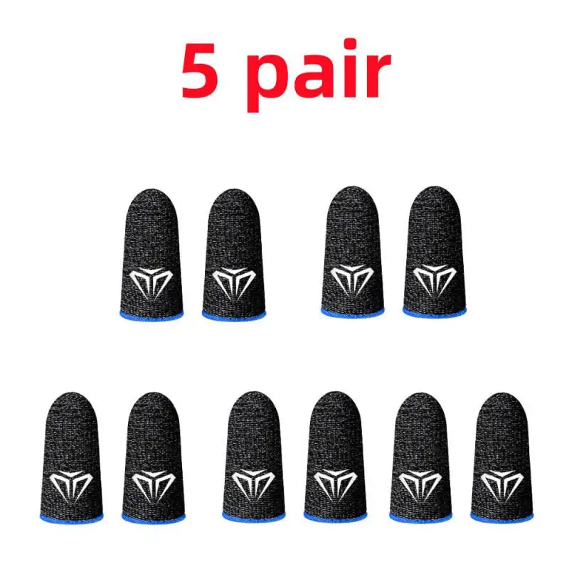 5pair(10pcs) Finger Sleeves Phone Gaming Hand Antiskid Controller Gloves Anti Sweat Breathable Seamless Touchscreen Finger Cover