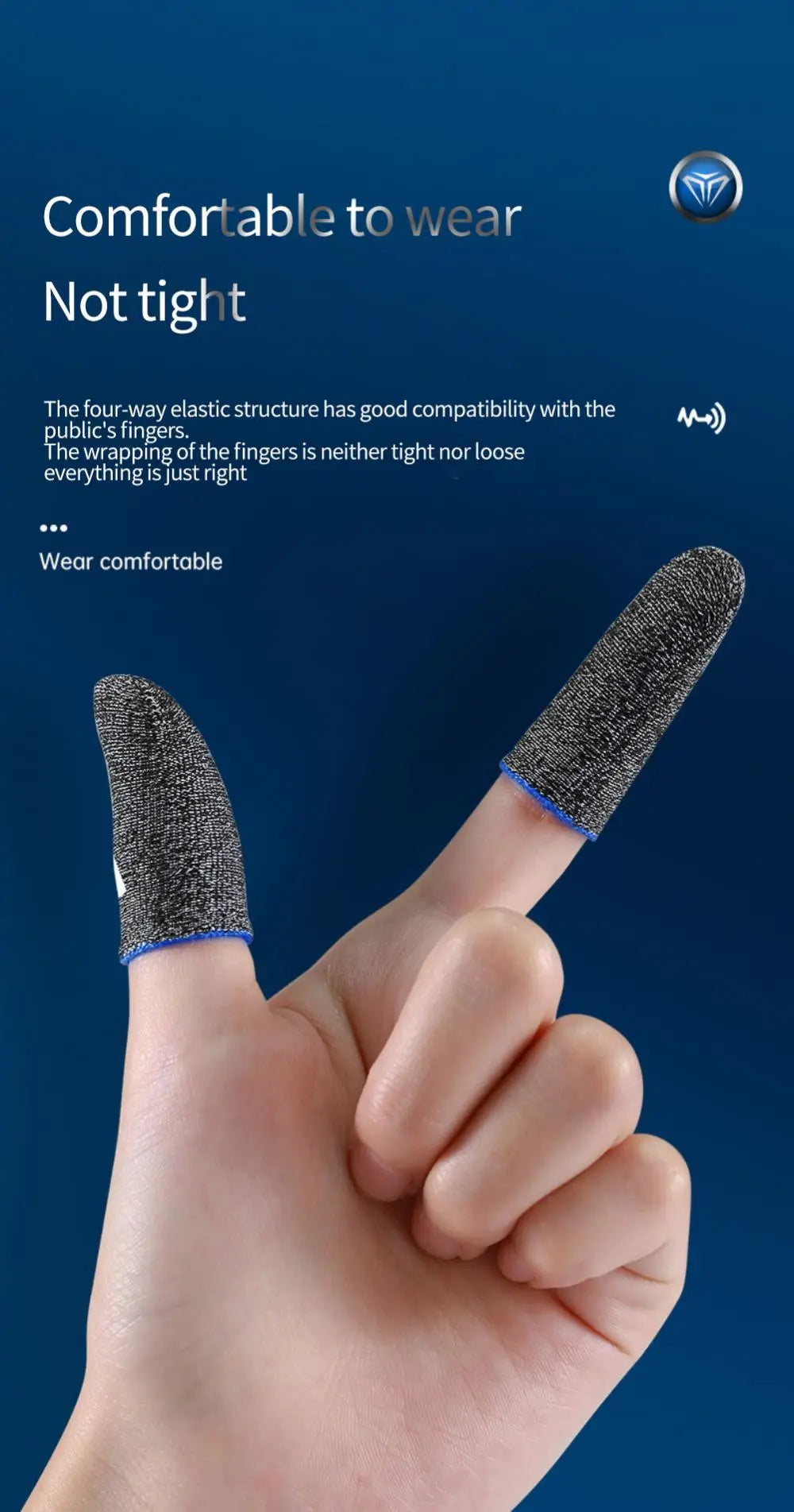 5pair(10pcs) Finger Sleeves Phone Gaming Hand Antiskid Controller Gloves Anti Sweat Breathable Seamless Touchscreen Finger Cover
