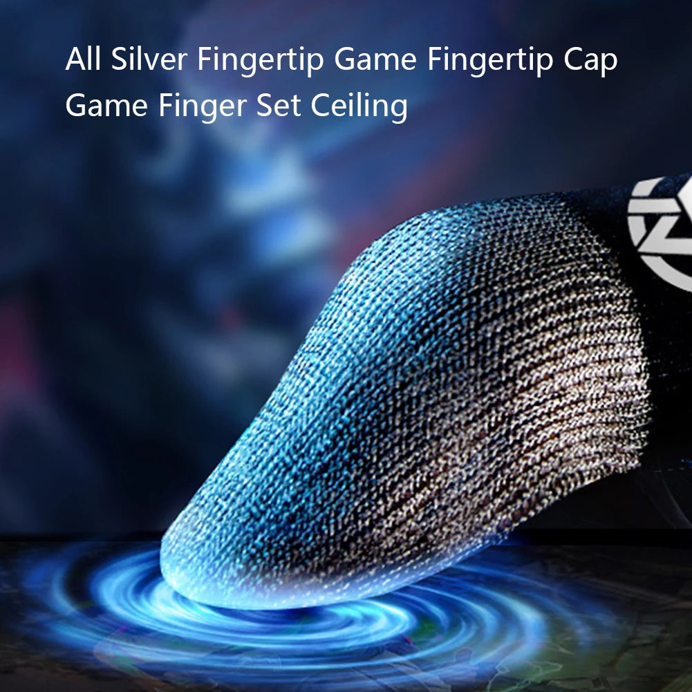 1/2 Pair Luminous Fingertips Breathable Game Finger Sleeve Finger Cots Cover Sensitive Mobile Touch Glove for PUBG Phone Games