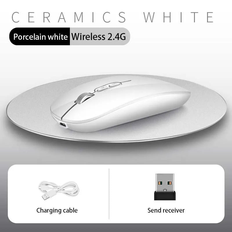 Xiaomi Dual Mode Mouse Wireless Bluetooth 1600 DPI Adjustable Rechargeable USB Mute Desktop Key Fashional Office Learning Mouses