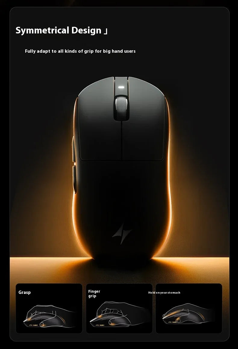 ATK Dragonfly A9 Ultra Mouse Paw3950 2 Modes Wireless Mouse 8000Hz Lightweight Gaming Mice PC Accessories For FPS Gamer Custom