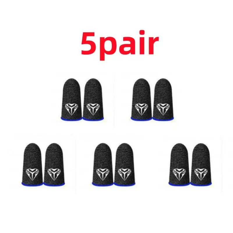 5pair(10pcs) Finger Sleeves Phone Gaming Hand Antiskid Controller Gloves Anti Sweat Breathable Seamless Touchscreen Finger Cover