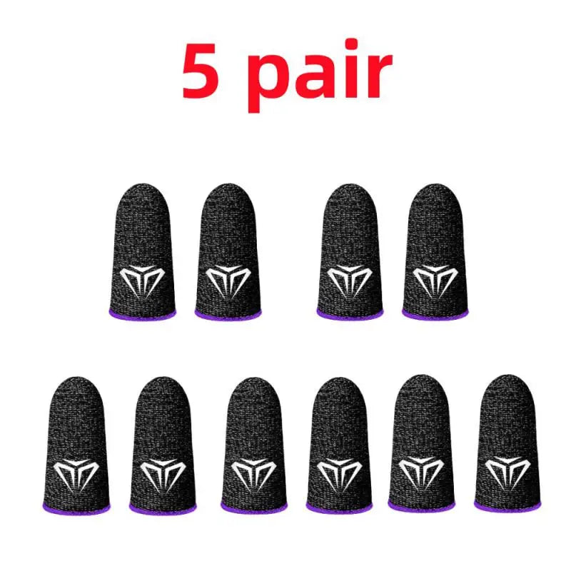 5pair(10pcs) Finger Sleeves Phone Gaming Hand Antiskid Controller Gloves Anti Sweat Breathable Seamless Touchscreen Finger Cover