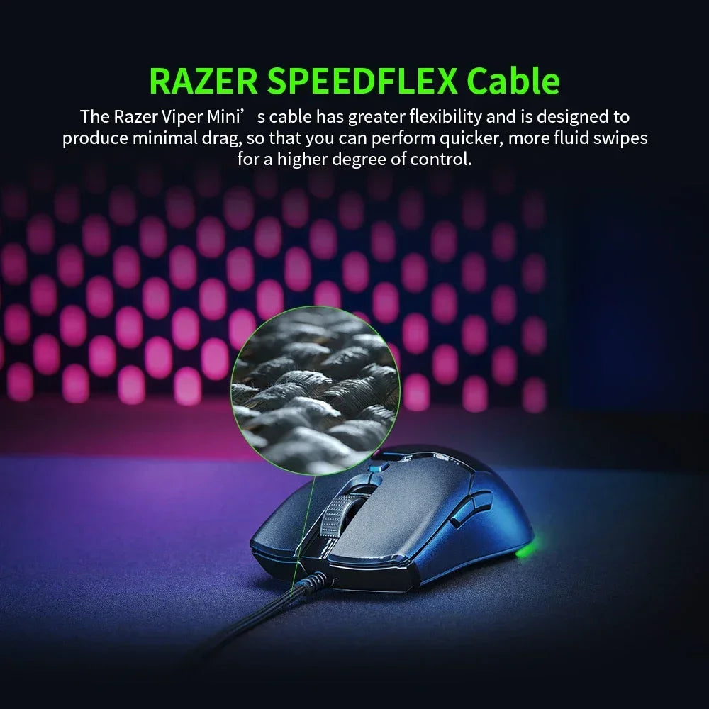 RAZER Venomous Mini Cable Gaming Competitive Mouse Special Edition 8500DPI Optical Sensor Light Cable Computer Periphera