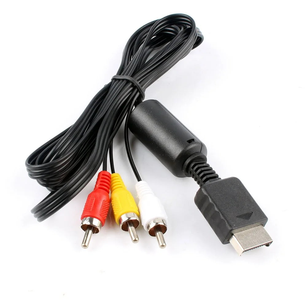 1.8m AV Audio Cable Game Composite 3 RCA Copper for Sony PS2/PS3/PS1 Console Wire AV Cable for PlayStation 1 2 3 Accessories