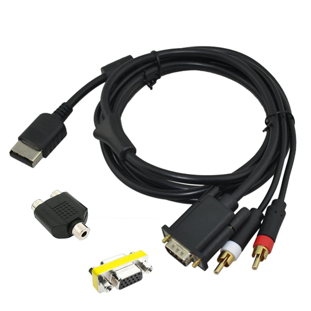 High Definition VGA Cable RCA Sound Adapter HD Box  Cable For Sega Dreamcast Video Games Console PAL NTSC