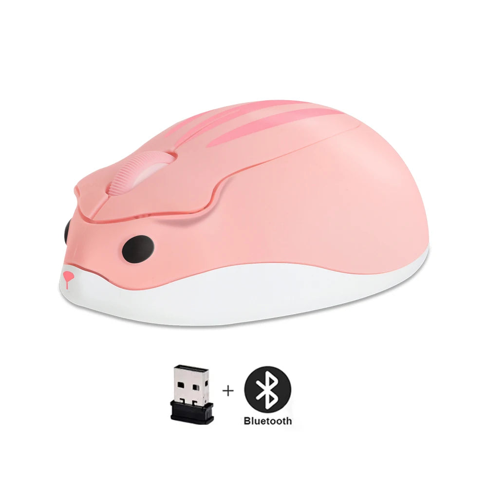 New Cute 2.4G Wireless Mouse Ergonomic Optical USB Mice Kawaii Cartoon Hamster Mouse For PC Laptop Tablet Computer Kids Gift