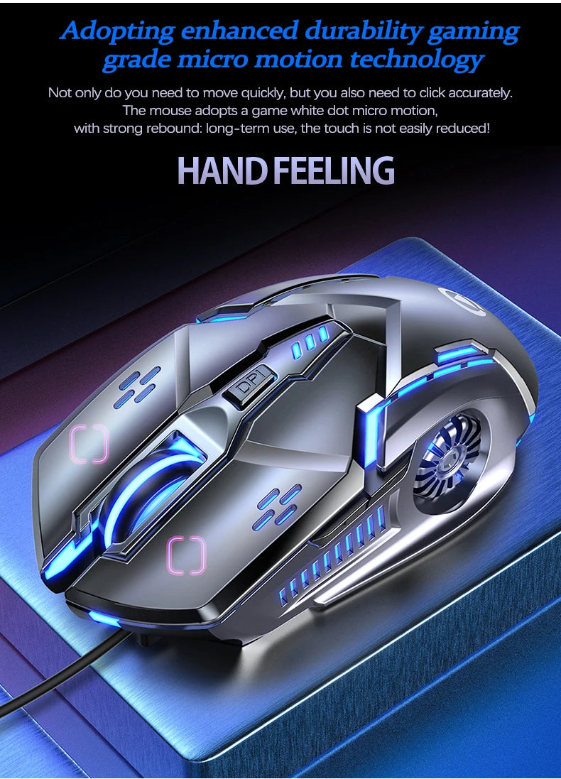 UTHAI G5 Six key 3200PDI wired illuminated gaming mouse, e-sports mechanical mute computer accessories